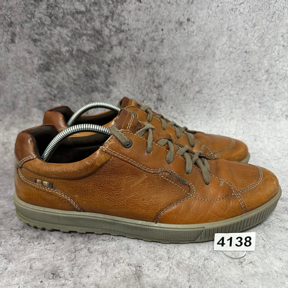 Ecco Bradley Sneakers Mens 45 US 11-11.5 Brown Leather Lace Up Walking Shoes